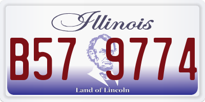 IL license plate B579774