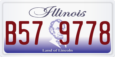 IL license plate B579778
