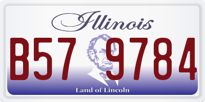 IL license plate B579784