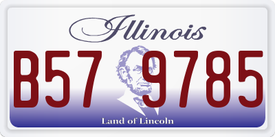 IL license plate B579785