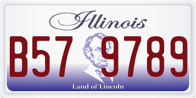 IL license plate B579789