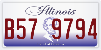 IL license plate B579794