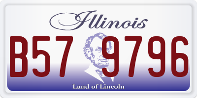 IL license plate B579796