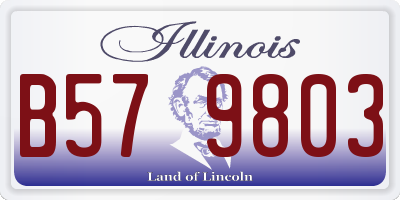 IL license plate B579803