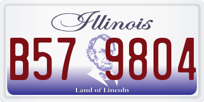 IL license plate B579804