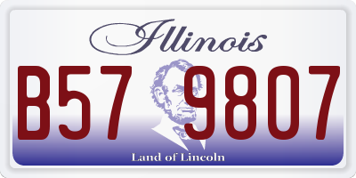 IL license plate B579807