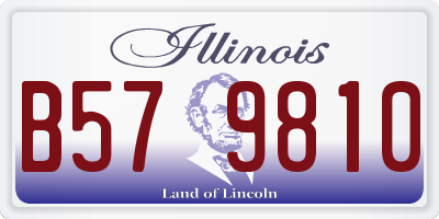 IL license plate B579810