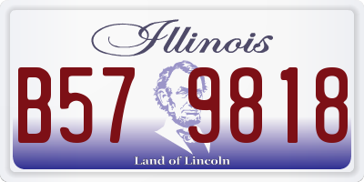 IL license plate B579818