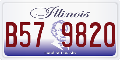 IL license plate B579820