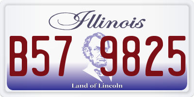 IL license plate B579825