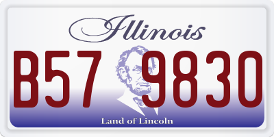 IL license plate B579830