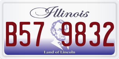 IL license plate B579832