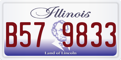 IL license plate B579833