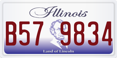 IL license plate B579834