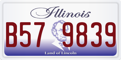 IL license plate B579839