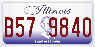IL license plate B579840