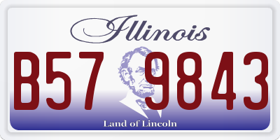 IL license plate B579843
