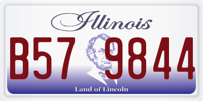 IL license plate B579844