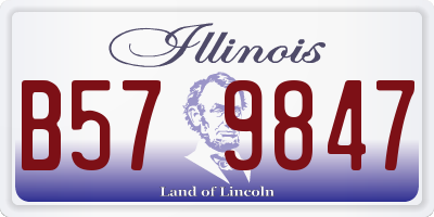 IL license plate B579847