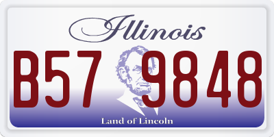 IL license plate B579848