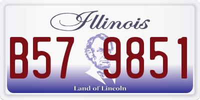 IL license plate B579851