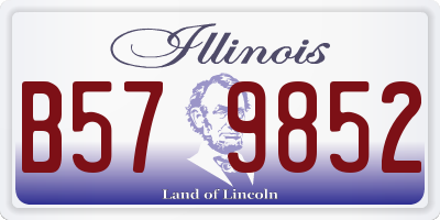 IL license plate B579852