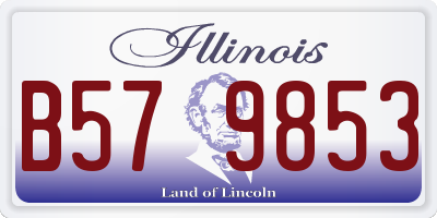 IL license plate B579853