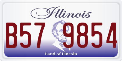 IL license plate B579854