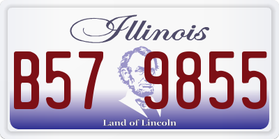 IL license plate B579855