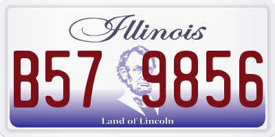 IL license plate B579856