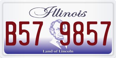 IL license plate B579857