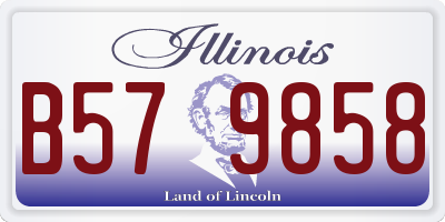 IL license plate B579858