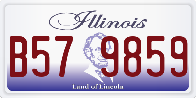 IL license plate B579859