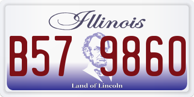 IL license plate B579860