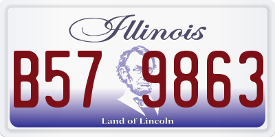 IL license plate B579863