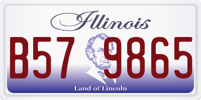 IL license plate B579865