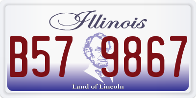 IL license plate B579867