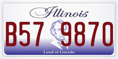 IL license plate B579870