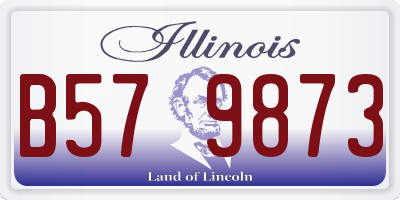 IL license plate B579873