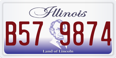 IL license plate B579874