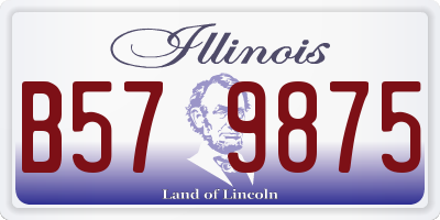 IL license plate B579875