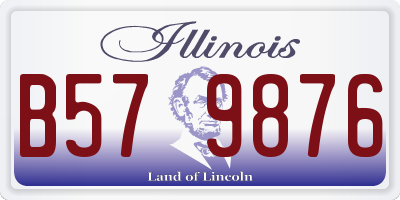 IL license plate B579876