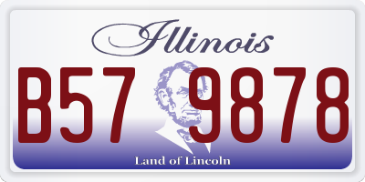 IL license plate B579878