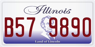 IL license plate B579890