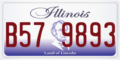 IL license plate B579893