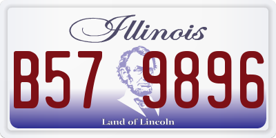 IL license plate B579896