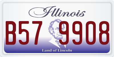 IL license plate B579908