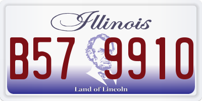 IL license plate B579910