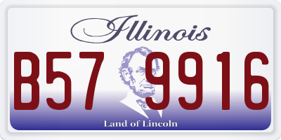 IL license plate B579916
