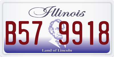 IL license plate B579918